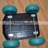 Seat Cart Four-wheel Rolling Garden Work Seat Cart With Plastic Storage Tray TC4501P thumbnail-3