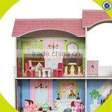 2017 Wholesale Preschool Kids Wooden Doll House Set W06A248 thumbnail-2
