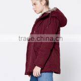 Custom Warm Fur-collar Jacket Winter Coat Skiing Jacket Women Parka Jacket thumbnail-5
