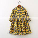 2017 Autumn Winter Kids Dresses Design Girl Printing Flower Birthday Party Dress thumbnail-3