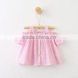 2017 New Fashion Girls Striped off Shoulder Shirt Design With Striola thumbnail-1