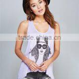 Bulksale Girls Fancy Lady Purple Slim Fit Singlet Polyester Tank Tops thumbnail-1