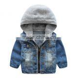 Zm40646b Wholesale Top Products Printing Zippered Hoodie New Model Children Jeans Coats thumbnail-1