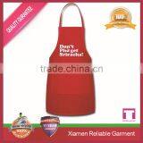 2016 New High Quality Cheap Red Printing Kitchen Apron thumbnail-1