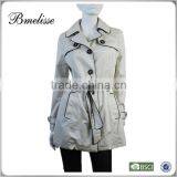 High Quality Fashion Ladies Office Coat 2014 Custom Made Jacket White Trench Lady thumbnail-1