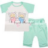 Oem Factory Nice Baby Boys Girls 2 Piece Knit Summer Printing Clothes Set thumbnail-2