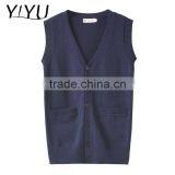 Trend Girl Dark Blue School Uniform Cardigan Vests for High School Students thumbnail-1
