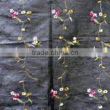 Vintage Black Shawl Scarf, Embroidered Black Shawl, Bohemian Festival Hippie, Headscarf ,Women Accessory thumbnail-3