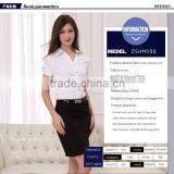 Women's White Short Sleeve Shirt of Good Guality (DSHL096) thumbnail-4