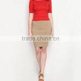 Women Plain no Brand T-shirt Custom Cotton off Shoulder t Shirt thumbnail-6