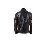 Black / Dark Red / Coffee, Size 54, Size 56 Fleece Lined PU Leather Jacket for Men