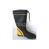 Slip Resistant Black Rubber Half Rain Boots For Men With Flat