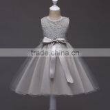 Wholesale Latest Frock Design Lace Flower Wedding Birthday Party Dress for Baby Girl thumbnail-5