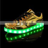 Wholesale Shining Mirror Finish PU Leather Street Dance Night Club LED Shoes thumbnail-5