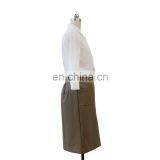 Hot Sale Spring and Autumn Cheap Ladies PU Leather Skirt With Two Pocket thumbnail-5