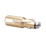 3 in 1 Gold/Silver Aluminum Alloy Anion Air Purifier 5V 3.1A Dual USB Quick Charge Safty Hammer Car Charger