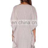 100% Chiffon Dubai Kaftan Dress Beach Kaftan Cover Ups thumbnail-3