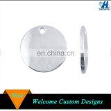 Custom Engraved Round Shaped Dog Tag Metal Jewelry Tags on China