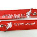 Custom Cheap Wholesale Yellow Overlock Embroidered Keychain thumbnail-3