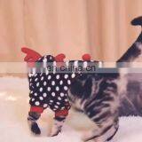 Wholesale Dog Pet Cat Xmas Elk Winter Point Plush Clothes Hoodie Sport Overcoat thumbnail-1
