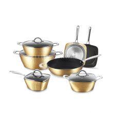 Forged Hammered Exterior Design Non Stick Aluminum Casserole Aluminium Cookware Manufacturer thumbnail-3