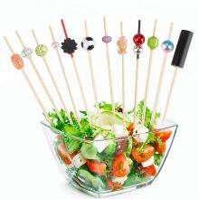 Custom Disposable Colorful Bead Bamboo Cocktail Pick Skewer for Camping, Party, Wedding thumbnail-3