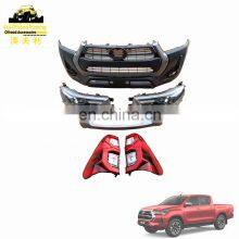 High Quality Head Light Tail Lamp Body Kits Conversion Car Bumper for Hilux Revo 2016-2019 Upgrade To HILUX REVO 2021 thumbnail-1