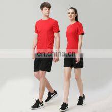 Wholesale Unisex Plain Dyed Custom Logo Quick Dry Polyester T Shirt thumbnail-2