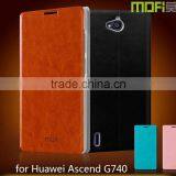 MOFi Flip Leather Cover Case for Huawei Ascend G740, Mobile Phone Case for Huawei G740 thumbnail-1