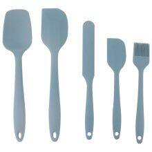 Wholesale Kitchen Accessories 5Pcs Heat Resistant Food Silicone Kitchen Utensils Cooking Spatula Set thumbnail-5