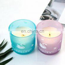 Wholesale Glass Candle Jar Cup Home Decoration Soy Wax Scented Candle Holder Stand Private Label Customized thumbnail-3
