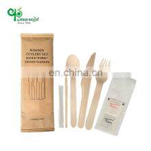 YADA Disposable Wooden Cutlery Set Biodegradable Compostable Sustainable Natural Wooden Fork and Spoon thumbnail-2