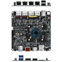 Intel N4000 2-Core Nano PC Motherboard for NUC PC w/ UHD Graphics 600 Dual 4K Display 4*Gigabit LAN 4*RJ45 thumbnail-4