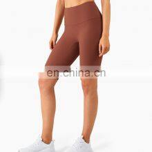 OEM Supplier Ribbed Biker Shorts Crotchless Women Cycling Short Pants Workout Exercise Gym Wear Yoga Clothing thumbnail-3