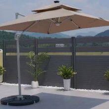 Outdoor Aluminum 3*3m Double Roof Umbrella With Side Stand Sunshade and Waterproof thumbnail-1