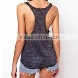 Blank Transparent Drop Armhole Tank Top/Sexy Sleevless Blouse thumbnail-2