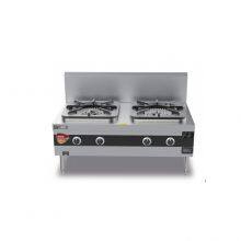 Self-aspirated Natural Gas Double Burner Low Stock Pot Stove thumbnail-2