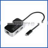 Multifunction 5-in-1 USB Type C Female to 2 Ports USB 3.0 Hub With TF/SD Card Reader + RJ45 10/100/1000Mbps Gigabit Lan Adapter thumbnail-4