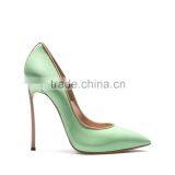 Sexy Shoes Very High Heels Ladies Genuine Leather Shoes Light Blue Lambskin Celebrity Womens Shoes thumbnail-4