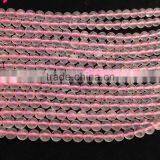 Nautral Polish Madagascar Clear Pink Rose Quartz Round Beads For Jewelry thumbnail-3