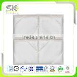 White Simply Emboss PU Leather Adhesive Wall Panel thumbnail-1