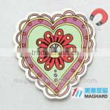 promotion item custom size heart-shaped paper fridge magnet