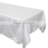 Satin Fabric Table Cover, Square Banquet Tablecloth, Hotel Table Linen thumbnail-1