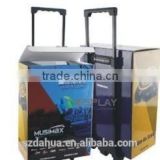 Flat Packed Paper Cardboard Trolley With UV Coating , Eco - Friendly
