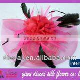 Girls' Vintage Novelty Fascinators/sinamay/raffia Har/hair Clips Decorated With Feather thumbnail-1