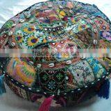 Cotton Patchwork Cushion Covers Puffs Ottoman-16