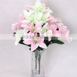 real touch artificial lilies , hot sale silk artificial tiger lily wholesale