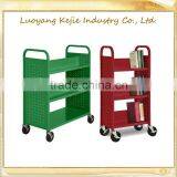 Book Cart for Teachers Home Book Trolley Fiat Book Cart Metal Bookcart/mdf & Steel 3-tier Library Book Carts Trolley Cart thumbnail-1
