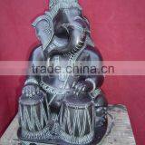 Decorative Ganesha Statue Marble Stone Hand Carved Sculpture for Temple