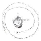 18k Gold Filled Jewelry Austrian Crystal Rhinestone Pendant Necklace With Zircon Stone thumbnail-6